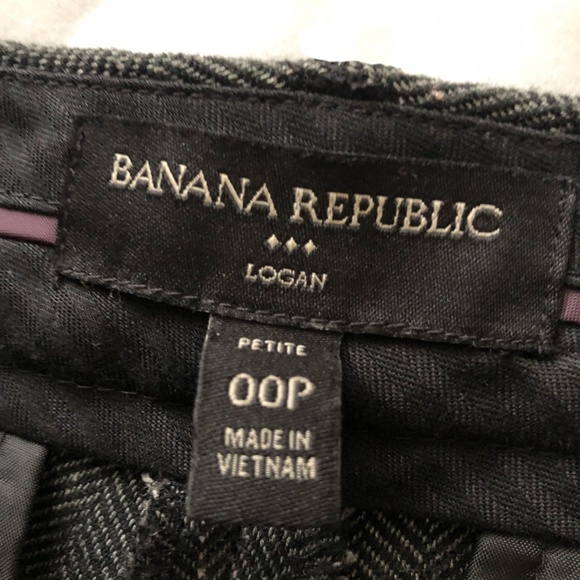 BANANA REPUBLIC women's 'Logan' grey texture straight leg dress pants size 00P - Picture 5 of 6